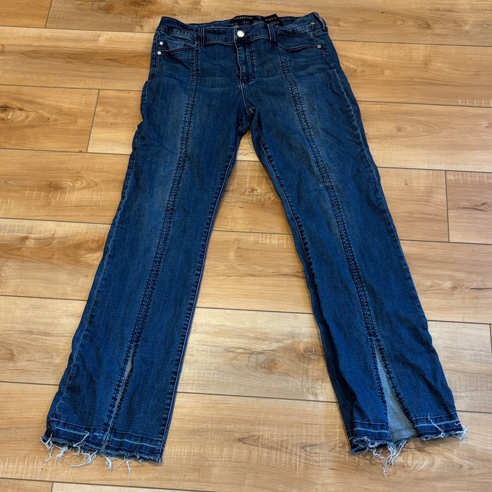 Liverpool Dark Blue Straight Leg Jeans